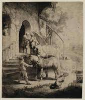 KG 03649
<br/>
De barmhartige Samaritaan betaalt de herbergier ( B 90 )
<br/>
<em>Rembrandt (1606-1669)</em>